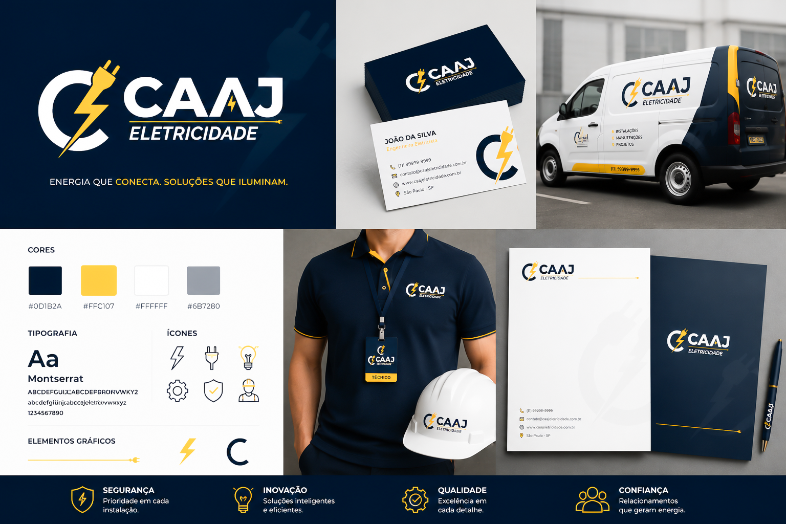 CAAJ Electricidade: Identidade Visual